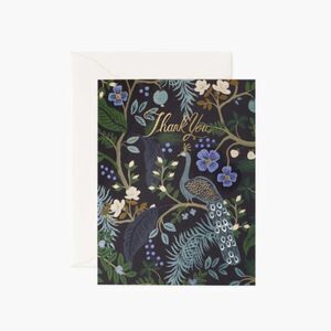 PEACOCK, THANK YOU CARDS BOXED SET OF 8 Rifle Paper Co